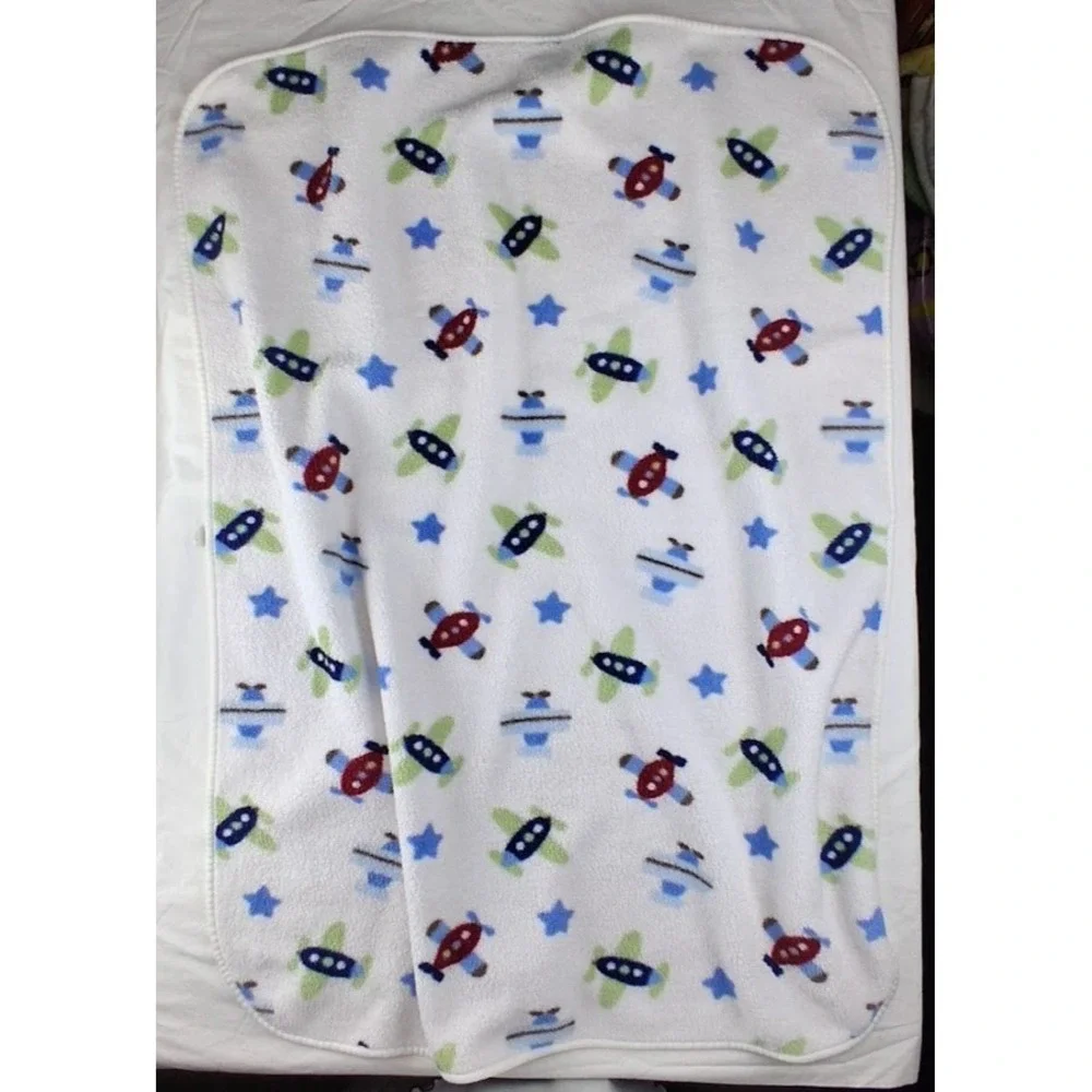 Circo White Airplane Baby Blanket Target Fleece Stars Blue Plane Boy Soft Lovey